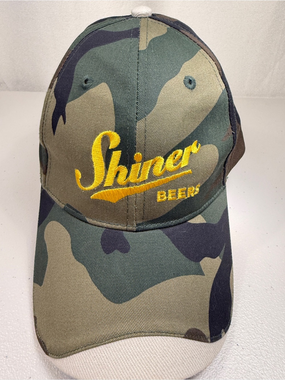 Shiner Beers Hat Mens Strapback Camo Embroidered Texas Craft Beer Baseball Cap